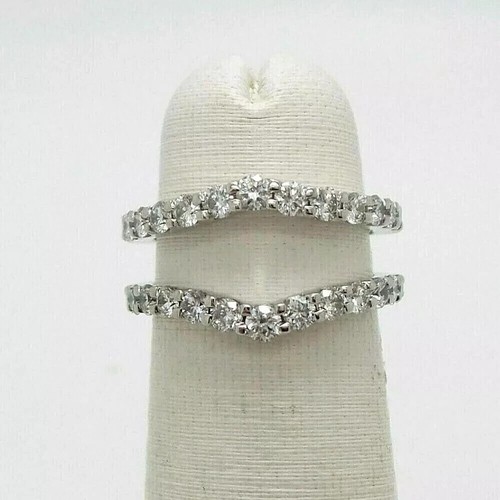 2Ct Round-Cut Lab Created Wrap Guard Enhancer Wedding Band 14K White Gold Plated