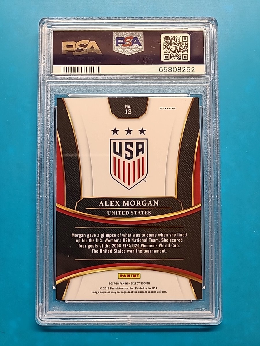 2017-18 Panini Select Prizm ALEX MORGAN #13 Multi-Color USWNT PSA