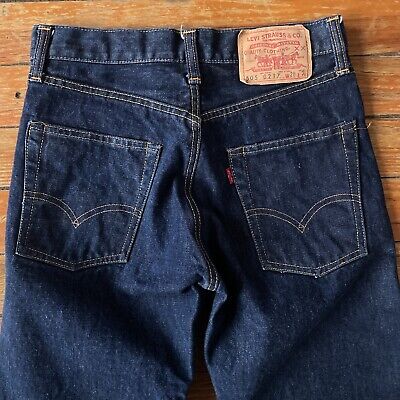 Vintage Late 1960s Levis Big E 505-0217 Zip Fly Dark Denim Vintage Late 1960s Levis Big E 505-0217 Zip Fly Dark Denim