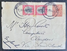 1928 UK South Africa Mixed Franking Front Nottingham Road England Classic