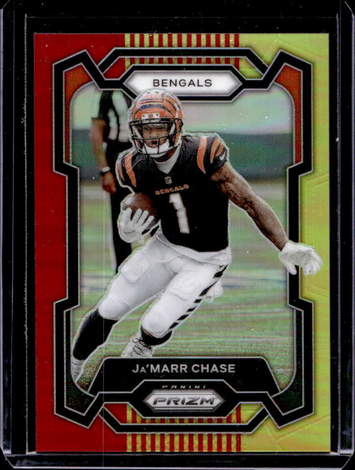 2023 Panini Prizm Ja Marr Chase Red and Yellow #8/44 #56 Bengals