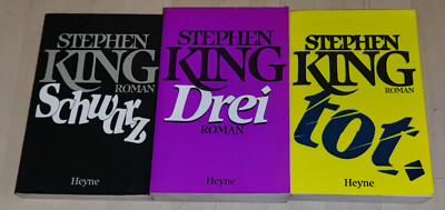 Stephen King - Der dunkle Turm Teil 1-3-Schwarz,Drei,tot - Deutsche Erstausgaben