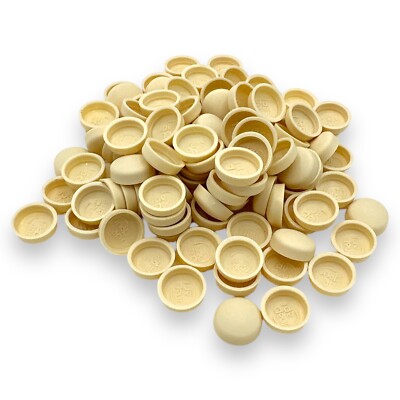 Dom Schraub Abdeckkappen beige meliert, zweiteilig matt 6/8g Snap-Caps  Unicaps