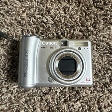 CANON POWERSHOT A75 3.2MP DIGITAL CAMERA For Parts Screen Error No Memory Card