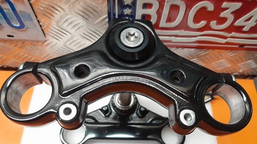 Harley Davidson piastre forcella steli da 39mm nere originali Sportster 883 1200 - Foto 4 di 16