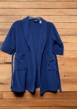 Boys Lands End size 4 Blue Hooded Robe EUC