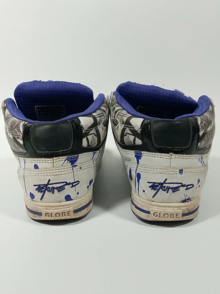 RARO Globe Australia Mace Hi Zapatos de Skate SEKURE D CON/PRP/GRA. Mujer Talla 10 Bueno Foto 4 de 4