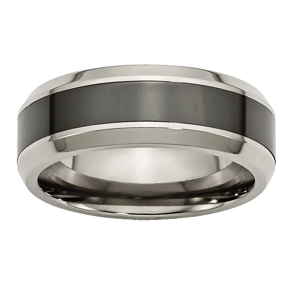 Joyería de cerámica de titanio sin Piedra para hombres