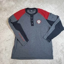 Harley-Davidson Henley Shirt Men's XL Motorcycle Biker Long Sleeve Rare