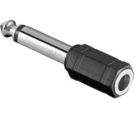 Audio Adapter Klinke 6,35Mm Mono Stecker - 6,35Mm Stereo Buchse, Kupplung Aao