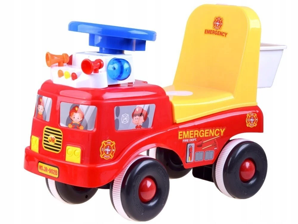 Baby Car WALKER Fire Engine Red Toddler Ride On Push Along NEW