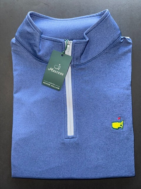 2026 Masters by Peter Millar XL Blue 1/4 Quarter Zip Golf Pullover 2026 Masters by Peter Millar XL Blue 1/4 Quarter Zip Golf Pullover