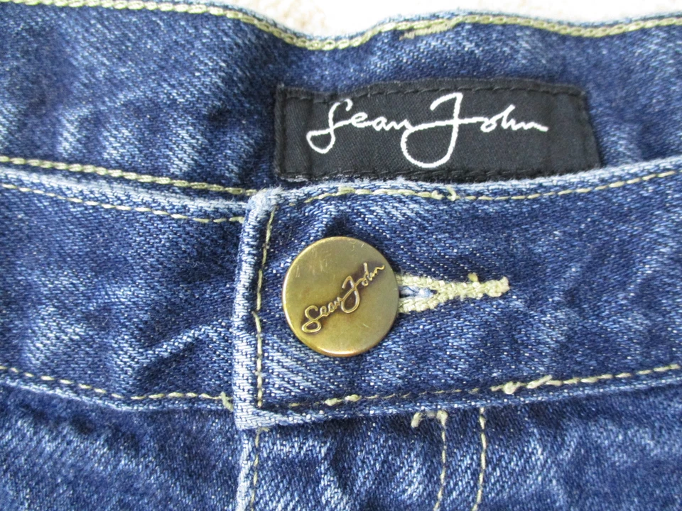 VINTAGE Sean John Shorts Mens 36 Blue Baggy Skater Y2K Hip Hop Denim Jean Adult* - Image 4 of 4