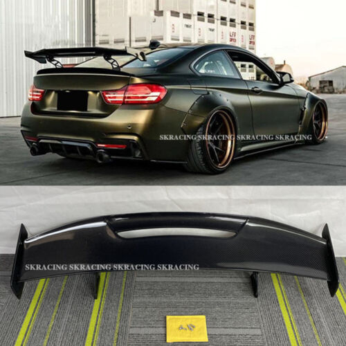 Universal Type For Sedan Carbon Fiber Rear Trunk Lid Spoiler Wing Racing Style - Picture 3 of 23