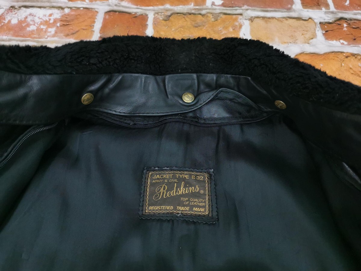 Redskins Vintage Pilot Leather Jacket Type B32 Black Size Redskins Vintage Pilot Leather Jacket Type B32 Black Size