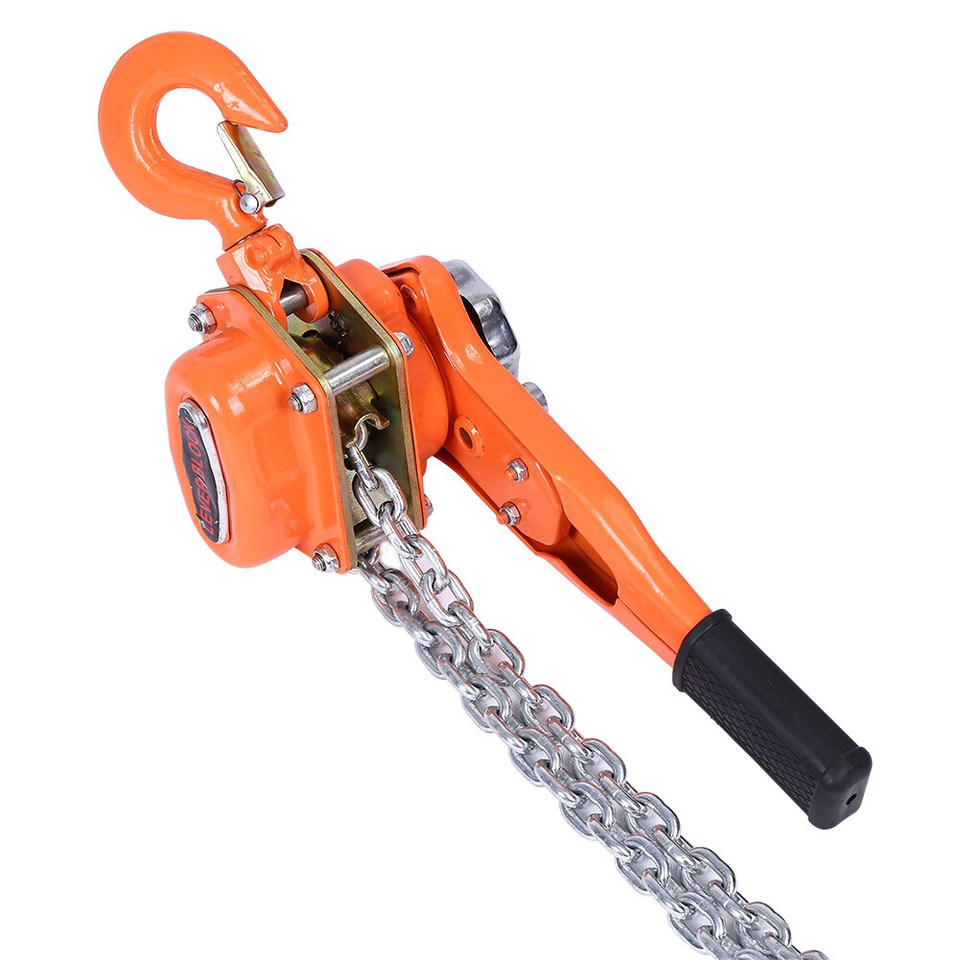 3 Ton Block and Tackle Chain Hoist Ratchet 3M Chain Lifting Pulley 3000KG Lift eBay