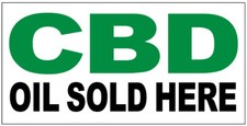 20x48 Inch CBD OIL SOLD HERE Vinyl Banner Sign - wb