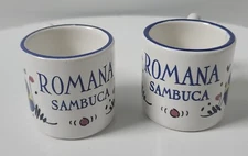 Two Romana Sambuca Espresso Cups