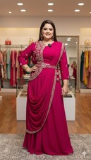LENGHA INDIAN WEDDING PARTY PAKISTANI DESIGNER GOWN WEAR BOLLYWOOD FULLYSTITCHE