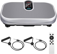 Pedana Vibrante Dimagrante 150KG Con Telecomando E Fasce Di Resistenza, 9 Progra