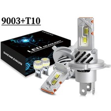 For VW TRANSPORTER T5 2003-2016   Headlight LED Kit 2x H4 Bulbs WHITE+501 Set