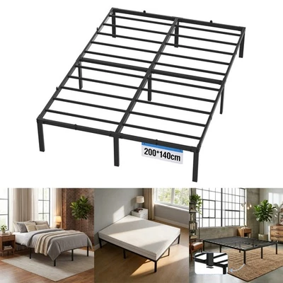 Doppelbett Gästebett Bettrahmen mit Lattenrost 140 cm Schlafzimmerbett Gästebett - Bild 1 von 4