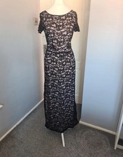 Next Ladies Size 8 Lace Full Length Maxi Dress Perfect for A Ball Cruise Party