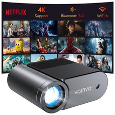 Home Projector WiFi and Bluetooth, Native 1080P Mini Movie Projector, 200 ANSI