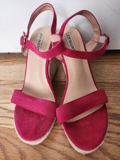 JOY IN LOVE Womens Espadrilles Wedge Sandals Platform Heels Ankle Strap Open ...