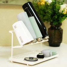 Countertop Kitchen Bottle Drying Rack with Drain Tray, 12.4 x 7.09 inch Count...