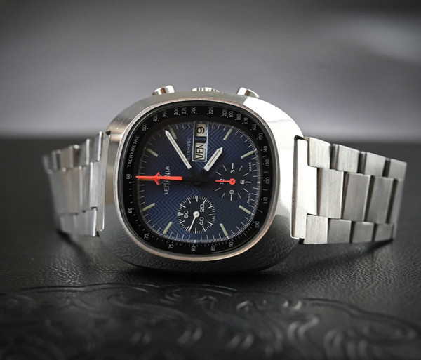 Lemania / Heuer Silverstone, cal. 5012, vintage chronographe 70s, Serviced