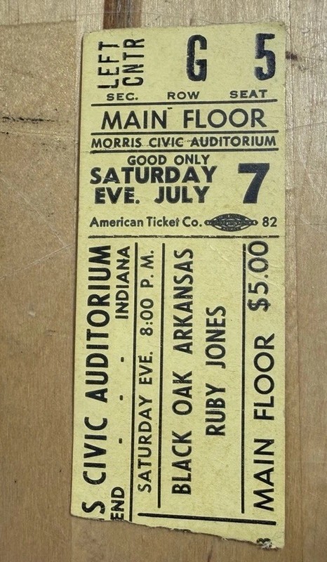 1973 BLACK OAK ARKANSAS RUBY JONES Concert Ticket Stub South Bend Indiana IN Vtg