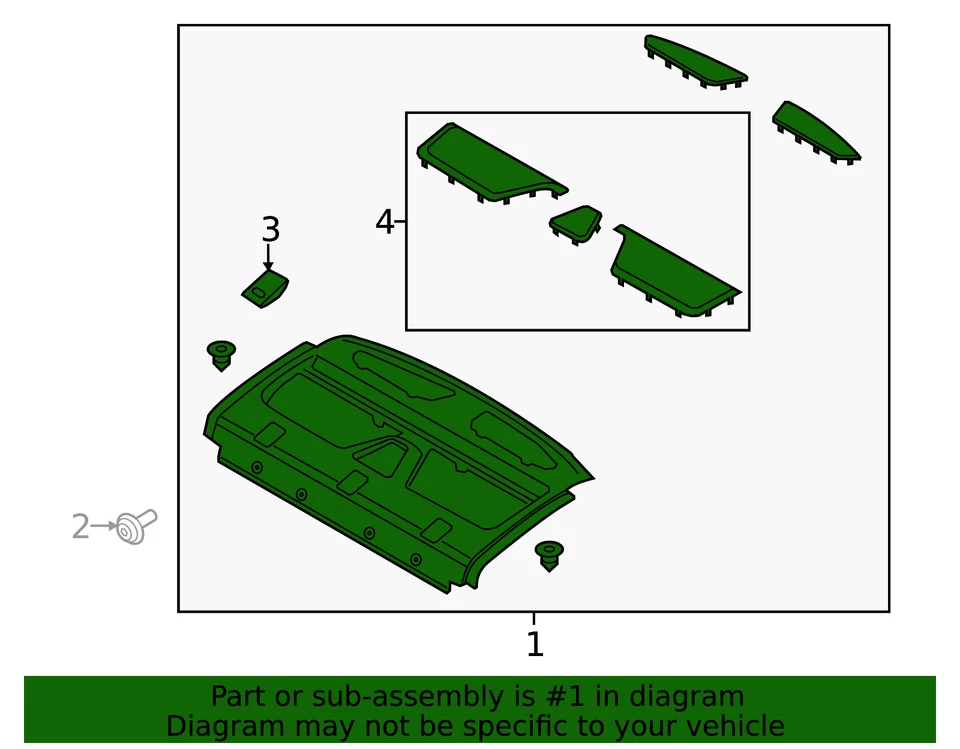 Genuine Ford Rear Package Tray Panel Assembly FP5Z-5446668-BB - Image 4 of 4