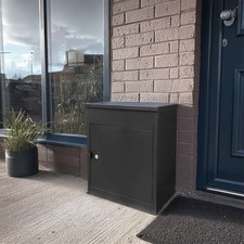 Lockable Metal Parcel Delivery Secure Dropbox Outdoor Storage Letter Post Box
