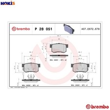 BRAKE PAD SET DISC BRAKE P 28 051 FOR ACURA HONDA 2C32AC32A2 3.2L 6cyl LEGEND II