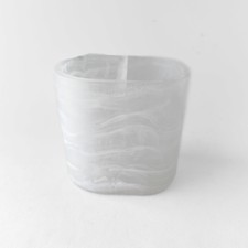 New Resin White Translucent Marbled Effect Toothbrush Holder