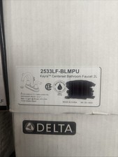 Delta Kayra 2533LF-BLMPU Matte Black Centerset Faucet w/ Drain Open Box New