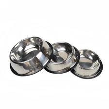 STAINLESS STEEL Standard Pet Dog Puppy Cat Food or Drink Water Bowl Dish