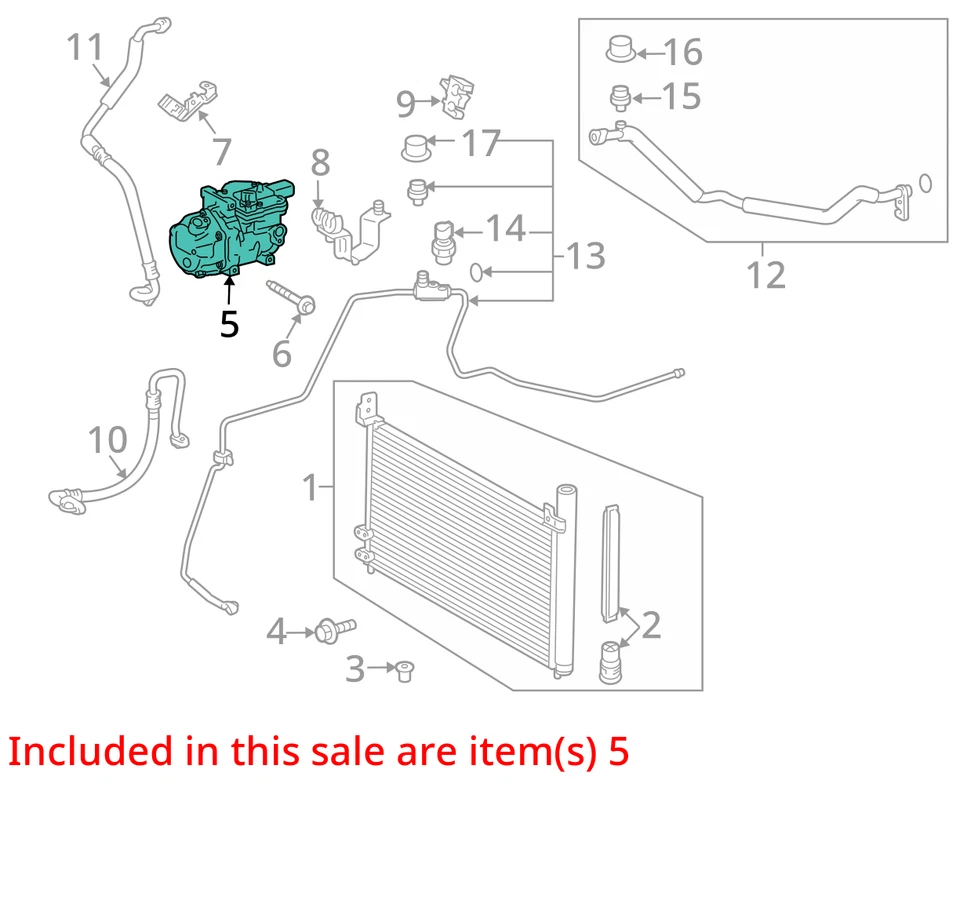 Toyota Prius 2012-2015 aire acondicionado aire acondicionado compresor de aire acondicionado fabricante original MTQQG Foto 3 de 4