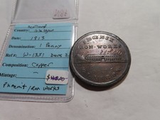 N87 Great Britain Glasgow 1813 Phoenix Ironworks 1 Penny Token