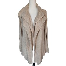 Soft Surroundings Wool Blend Cardigan Layered Knit Drapey Sweater Kendle Sz S