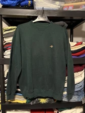 Vintage Gant USA Mens Medium Sweatshirt Green Long Sleeve Heavy Cotton Sweater