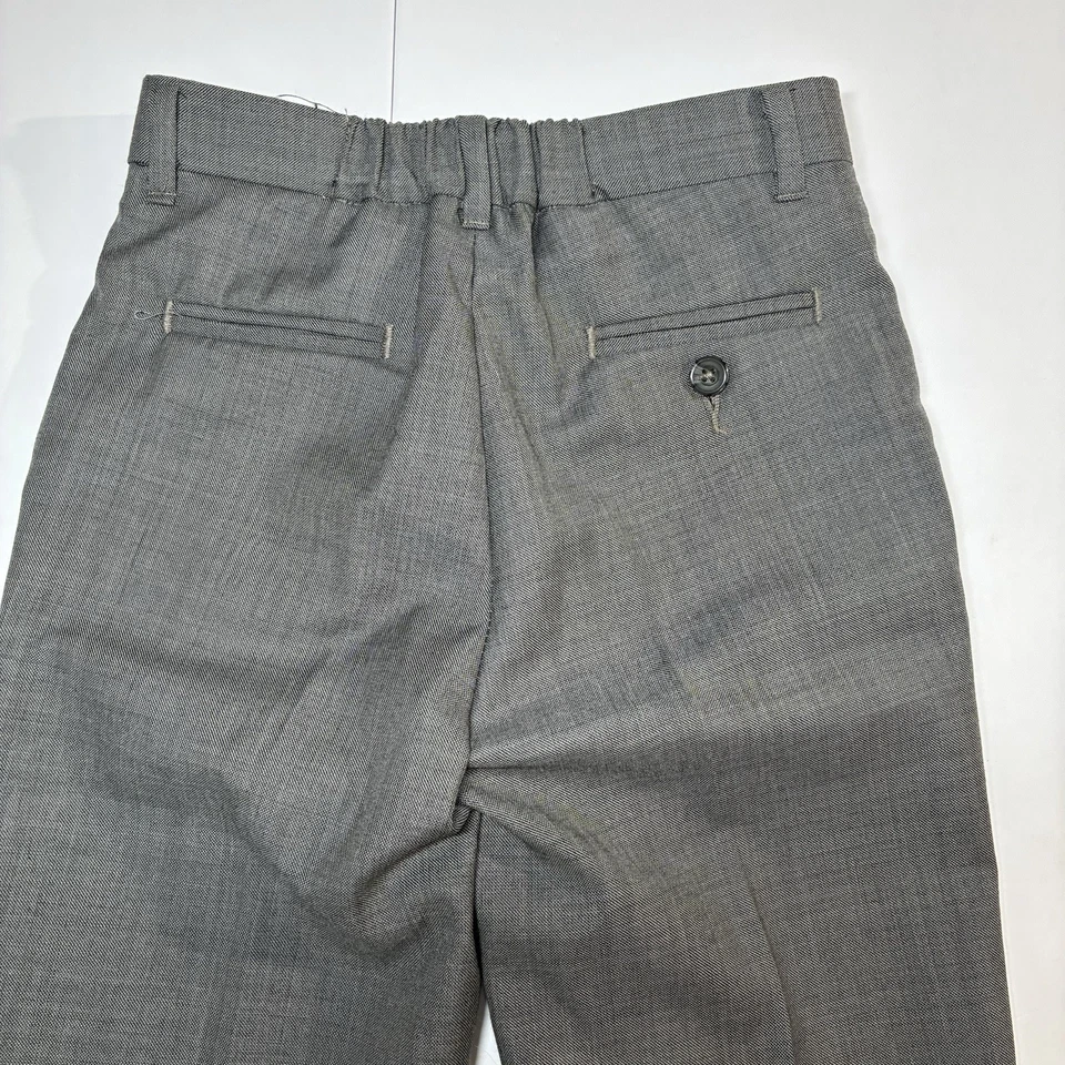 Class Club Gold Label Gray Flat Front Dress Pants Pockets Boys Size 7 - Image 3 of 4