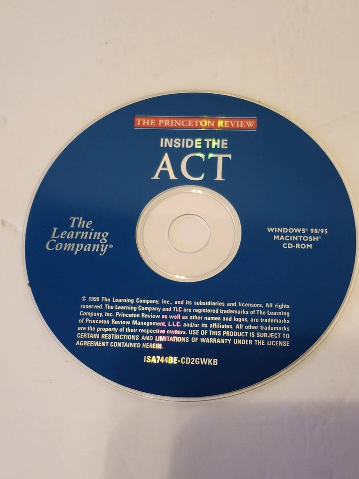 The PRINCETON REVIEW Inside The ACT PSAT SAT 2 Discos CD ROM Set Homeschool Aide Foto 2 de 3