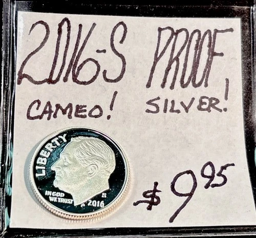 2016-S Uncirculated Silver Proof Roosevelt Dime! Cameo! ENN Coins