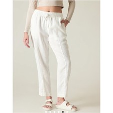 ATHLETA RETREAT LINEN HIGH RISE ANKLE PANT 100  LINEN Size XS