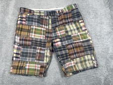Ralph Lauren Shorts Mens 38 Patchwork Madras Plaid Preppy 100 Cotton Summer Y2K