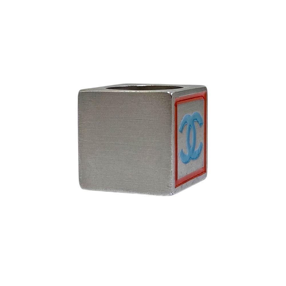 CHANEL ring cube Coco mark silver - image 3