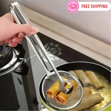 Stainless Steel Frying Oil Strainer Heat Resistant Fine Mesh Strainer For Frying