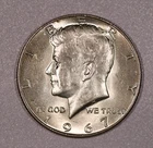 1967-P "Kennedy" Half-Dollar SILVER-Clad Coin, Mint State Condition